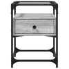vidaXL Nachtkastjes 2 st 40x40x55 cm bewerkt hout grijs sonoma