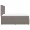 vidaXL Boxspring met matras stof taupe 160x200 cm