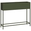 vidaXL Verhoogde Tuin Plantbak Olijfgroen 100 x 26 x 82 cm Staal