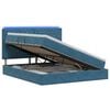 vidaXL LED Opslagbed met Matras Donkerblauw 180 x 200 cm Fluweel