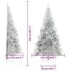 vidaXL Kunstmatig Voorverlicht Kerstboom met 300 LED Zilver 240 cm PET