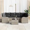 vidaXL Tuin Sofa Set met kussen 7 pcs Licht Grijs en Donker Grijs