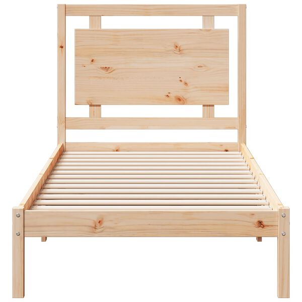 vidaXL Bedframe extra lang zonder matras massief hout 100x210 cm