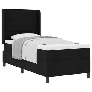 vidaXL Boxspringbed met matras met hoofdeinde Zwart 200 x 80 cm Stof