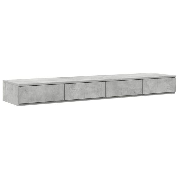 vidaXL Bedlades met lade Beton Grijs 150 x 36,5 x 16,5 cm Bewerkt hout