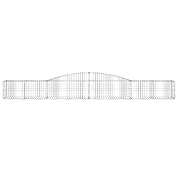 vidaXL Schanskorven 10 st gewelfd 400x50x40/60 cm gegalvaniseerd ijzer