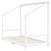 vidaXL Kinderbedframe 2x(90x200) cm massief grenenhout wit