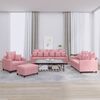 vidaXL 4-delige Loungeset met kussens fluweel roze
