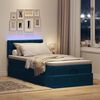 vidaXL Ottoman bed met matras en LED's 90x190cm fluweel donkerblauw