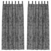 vidaXL Velvet Gordijnen 2 st Grijs 245 x 140 cm Fluweel