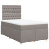 vidaXL Boxspring met matras stof taupe 120x200 cm