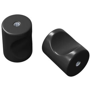 vidaXL Kastknop 2 pcs Zwart 18 x 23 mm IJzer