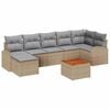vidaXL Tuinbankenset 8 st Beige poly rattan