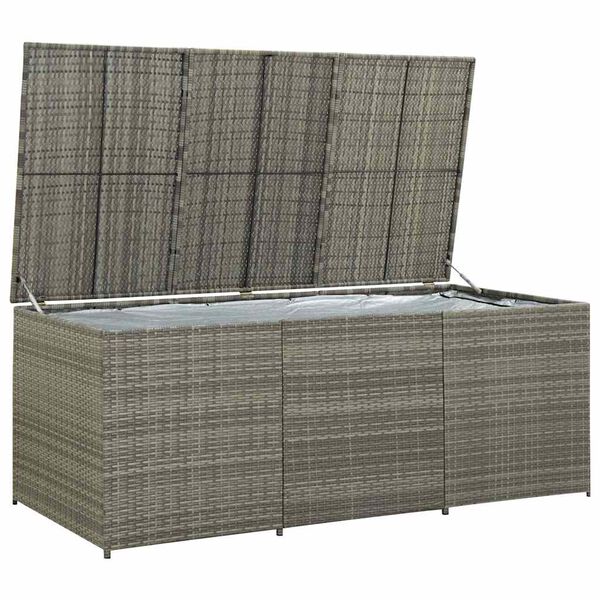 vidaXL Tuinbox 180x90x70 cm poly rattan grijs