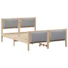 vidaXL Bedframe met hoofdeinde Lichtgrijs 140 x 200 cm Stof