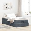 vidaXL Ottoman bed met matras 100x200 cm fluweel donkergrijs