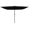 vidaXL Tuinparasol Zwart 295 x 295 x 245 cm Polyester en staal