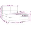 vidaXL Boxspring met matras en LED stof taupe 180x200 cm