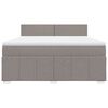 vidaXL Boxspring met matras stof taupe 180x200 cm