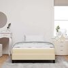 vidaXL Boxspringbed met matras Cr&egrave;me 120 x 190 cm Stof