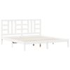 vidaXL Bedframe massief hout wit 180x200 cm