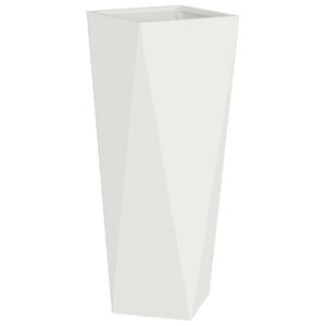 vidaXL Plantenbak Wit 30 x 30 x 75 cm Staal