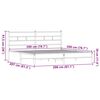 vidaXL Bedframe zonder matras metaal bruin eikenkleurig 200x200 cm