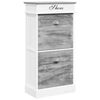 vidaXL Schoenenkast 50x28x98 cm paulowniahout grijs