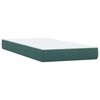 vidaXL Boxspring met matras fluweel donkergroen 100x210 cm