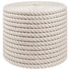 vidaXL Jute Touw 10 mm Wit 100% Tossa jute