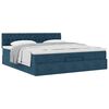 vidaXL Ottoman bed met matras 160x200cm fluweel donkerblauw