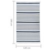 vidaXL Vloerkleed 120x180 cm katoen marineblauw