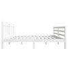 vidaXL Bedframe massief hout wit 135x190 cm