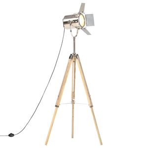 vidaXL Vloerlamp driepoot 140 cm massief mangohout