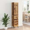 vidaXL Highboard met lade Oud Hout 34,5 x 34 x 180 cm Bewerkt hout