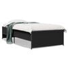 vidaXL Bedframe bewerkt hout en metaal zwart 90x190 cm