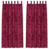 vidaXL Velvet Gordijnen 2 pcs Wijnrood 245 x 140 cm Fluweel