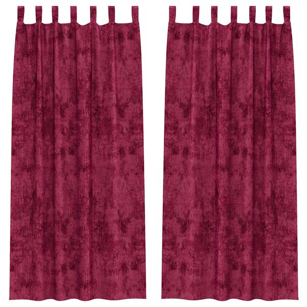vidaXL Velvet Gordijnen 2 pcs Wijnrood 245 x 140 cm Fluweel