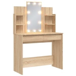 vidaXL Kaptafel met LED-verlichting 96x40x142 cm sonoma eikenkleurig