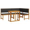 vidaXL Tuinbankset 3 pcs Bruin Massief Acaciahout