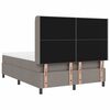 vidaXL Boxspring bed met matras met hoofdeinde Taupe 140 x 200 cm Stof