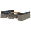 vidaXL Tuin Sofa Set met kussen met opslag met kussen 11 pcs Grijs