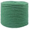 vidaXL Katoenen Touw 14 mm 25 m Groen 100% Katoen