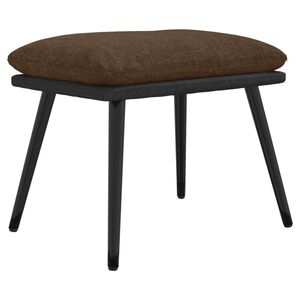 vidaXL Voetenbank 45x29,5x35 cm stof en kunstleer bruin