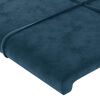 vidaXL Hoofdbord donkerblauw 200x5x118/128 cm fluweel
