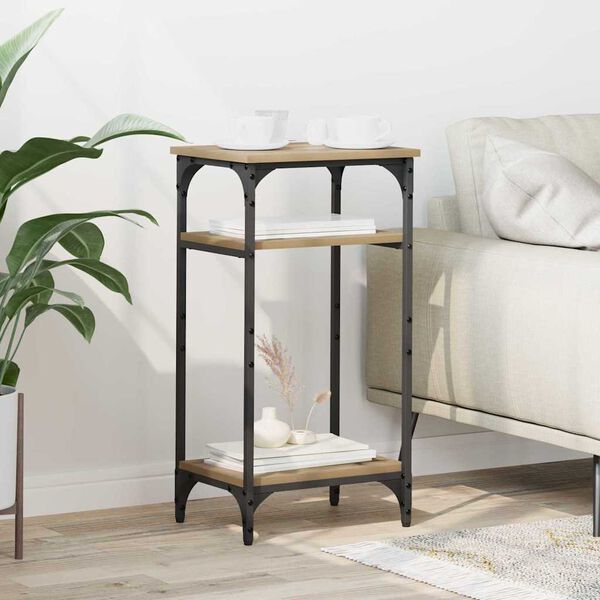 vidaXL Bijzettafel Artisan Eiken 40 x 30 x 75 cm Bewerkt hout