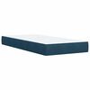 vidaXL Boxspring met matras fluweel donkerblauw 100x200 cm