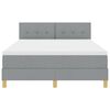 vidaXL Boxspring bed met matras Lichtgrijs 140 x 200 cm Stof