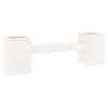 vidaXL Bankje met plantenbakken 184,5x39,5x56,5 cm grenenhout wit