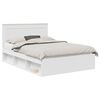 vidaXL Bedframe met hoofdeinde Wit 160 x 200 cm Massief grenenhout